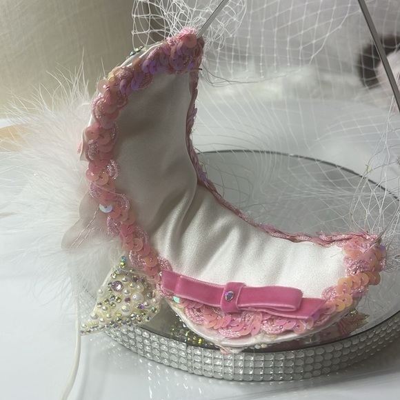FASCINATOR BIRDCAGE VEIL “MARIE ANTOINETTE” #1036 CUSTOM MADE main image 6